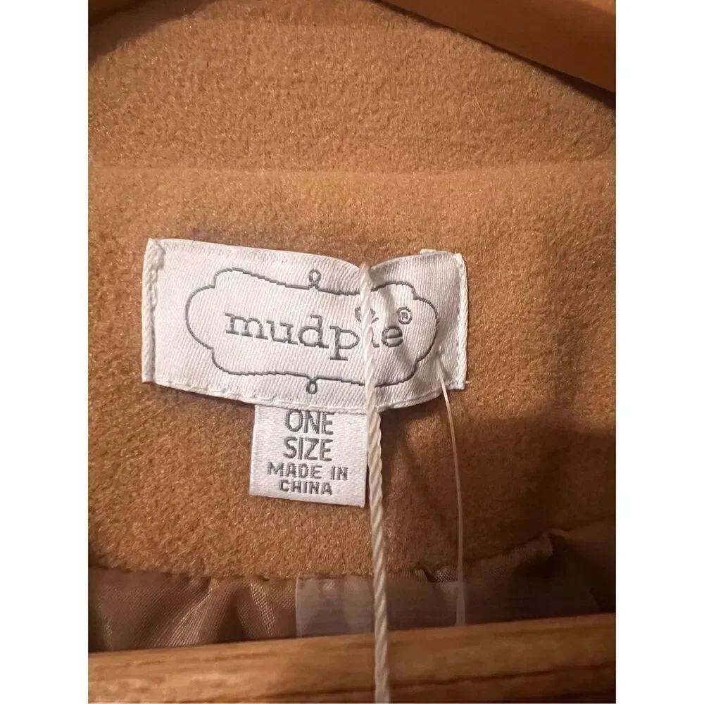 Mudpie Women's One Size Webster Cape Sweater Camel Tan Relaxed Fit Academia New - Picture 11 of 13